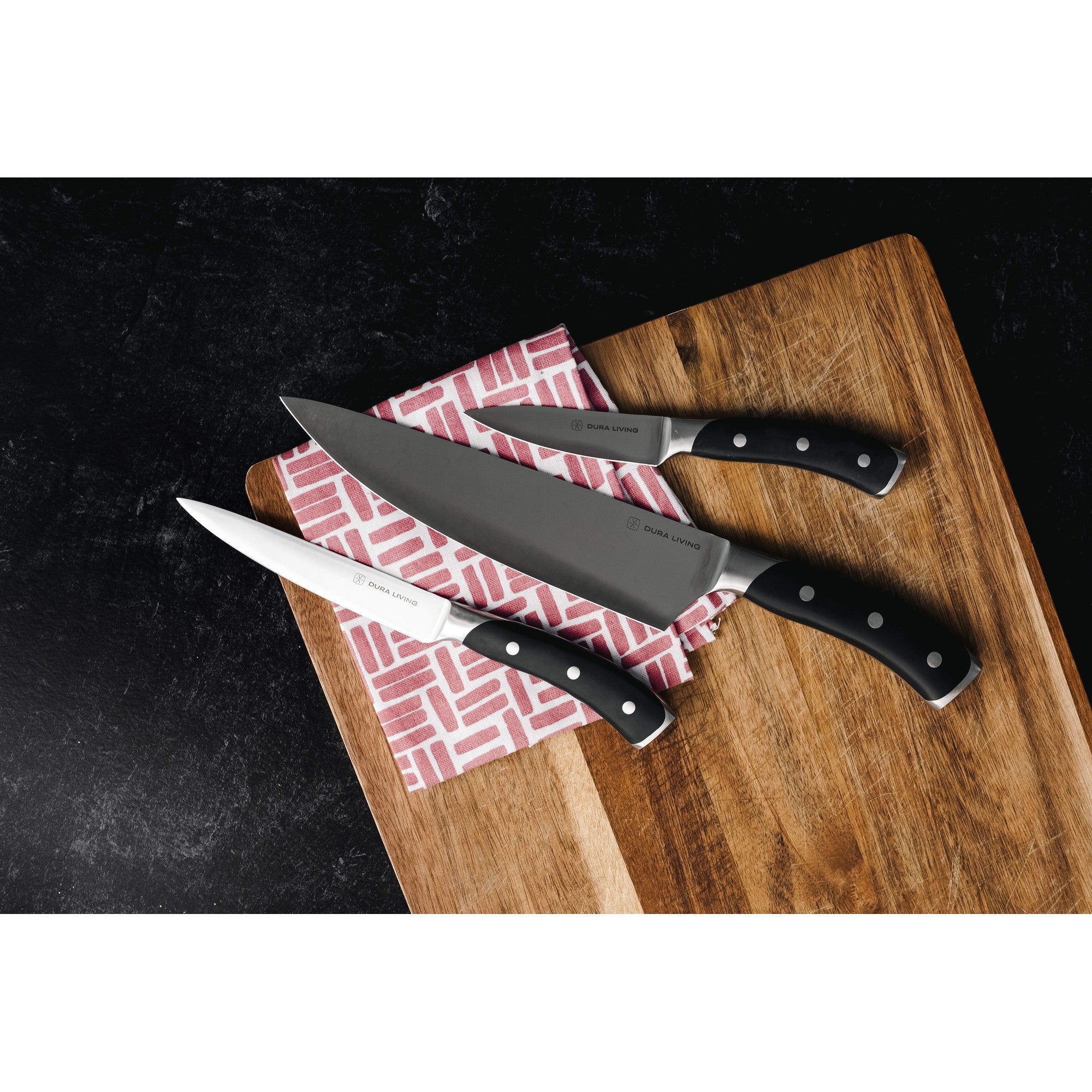 Elite 3-Piece Kitchen Knife Set, Black-1