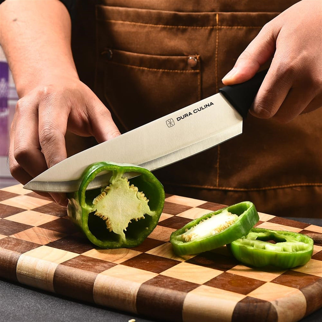 6-Piece Knife Set - High Carbon Stainless Steel Kitchen Knives with Ergonomic Handles, Blade Guards-4