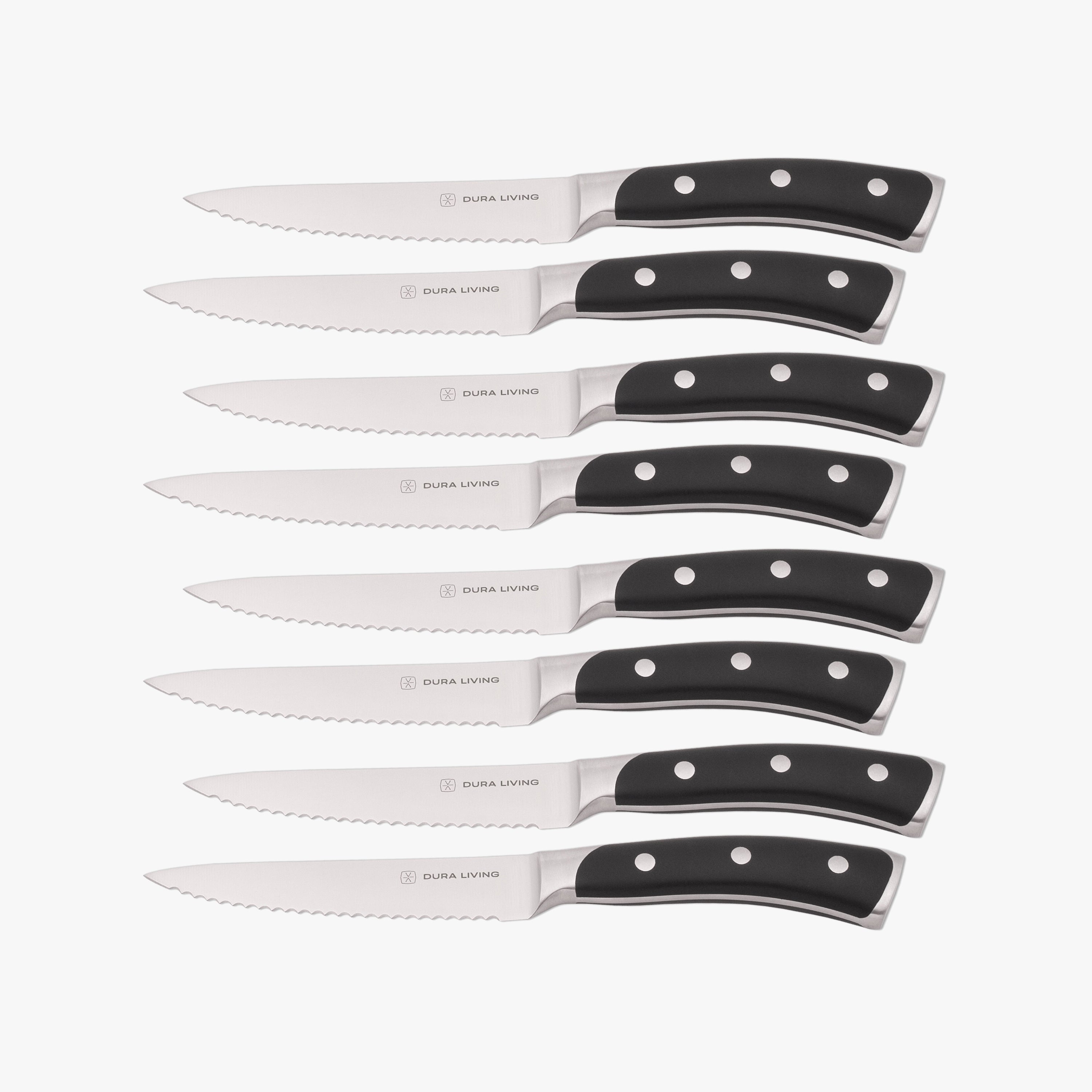 Elite Set of 8 Steak Knives - Black-0