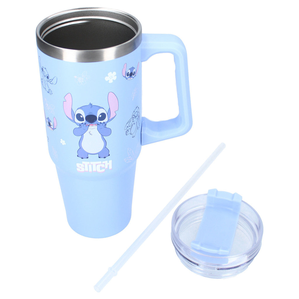 Stitch blue stainless steel insulated thermo bottle 900ML-1