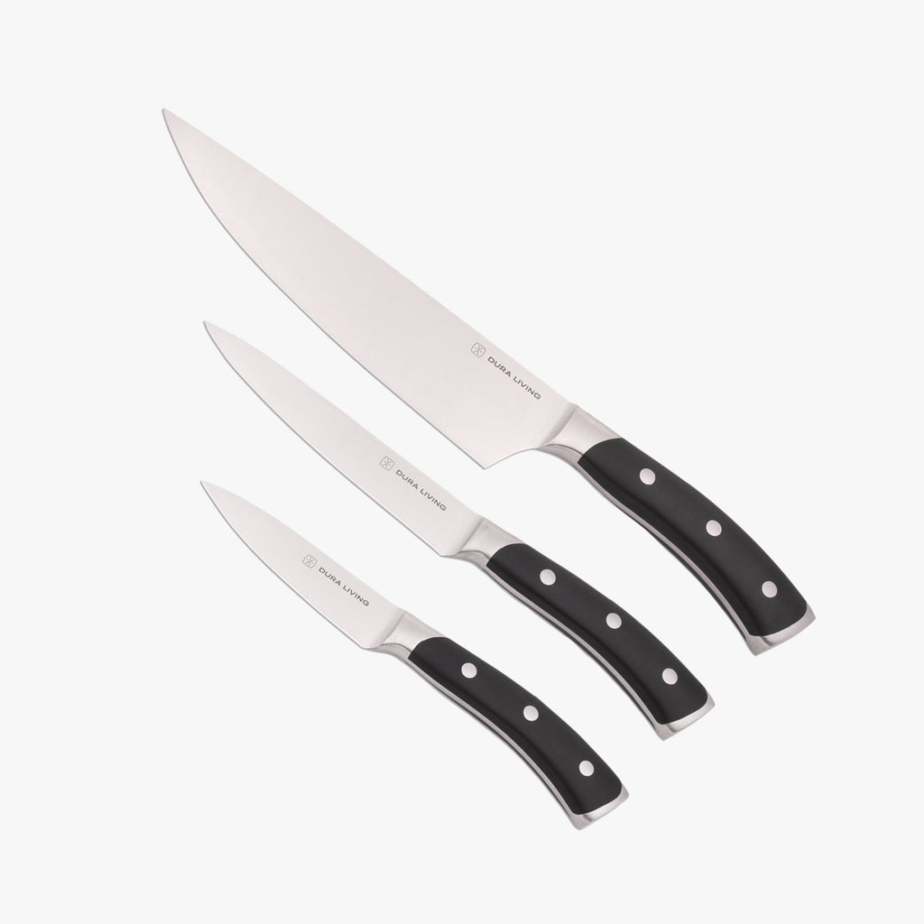 Elite 3-Piece Kitchen Knife Set, Black-0