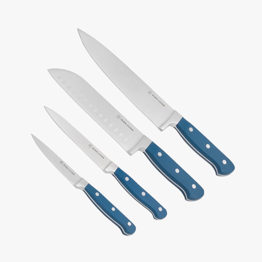 Superior 4 Piece Kitchen Knife set - Royal Blue-0