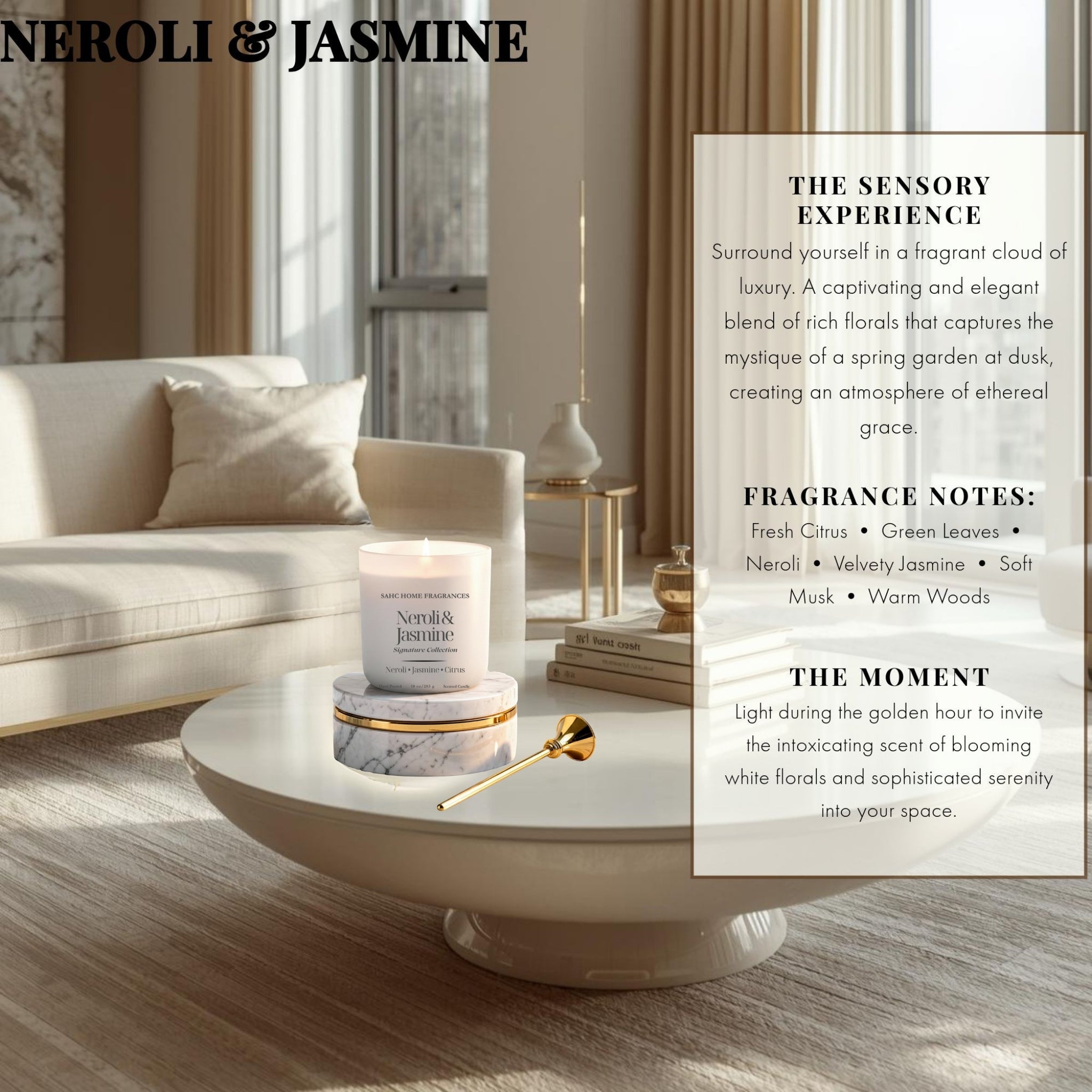 Neroli & Jasmine | Luxury Fragrance Candle-2