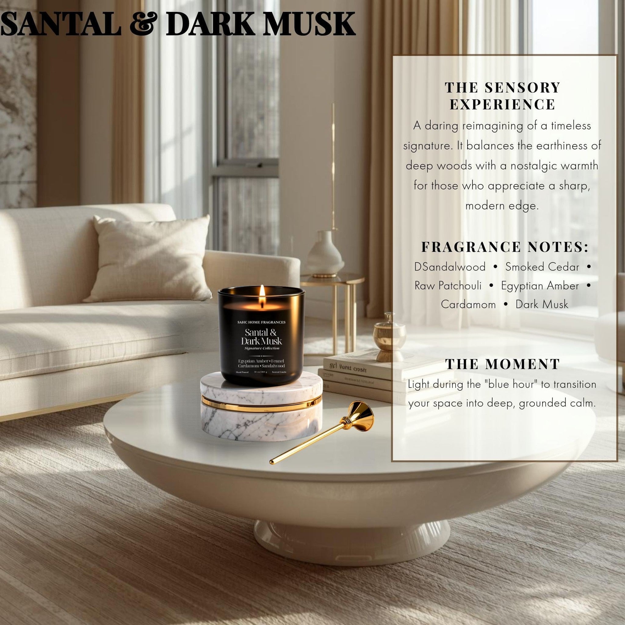 Santal & Dark Musk | Luxury Fragrance Candle-2