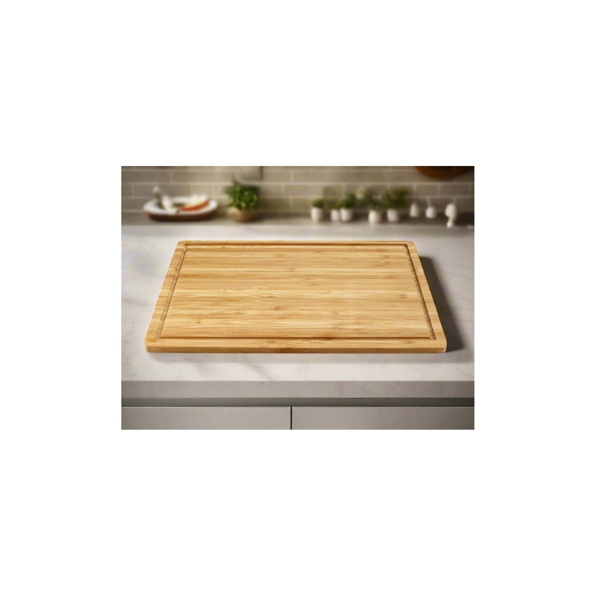 Bamboo Wood Cutting Board: Large – (17.75” x 11.8”) Durable, Eco-Friendly Chopping Board-3