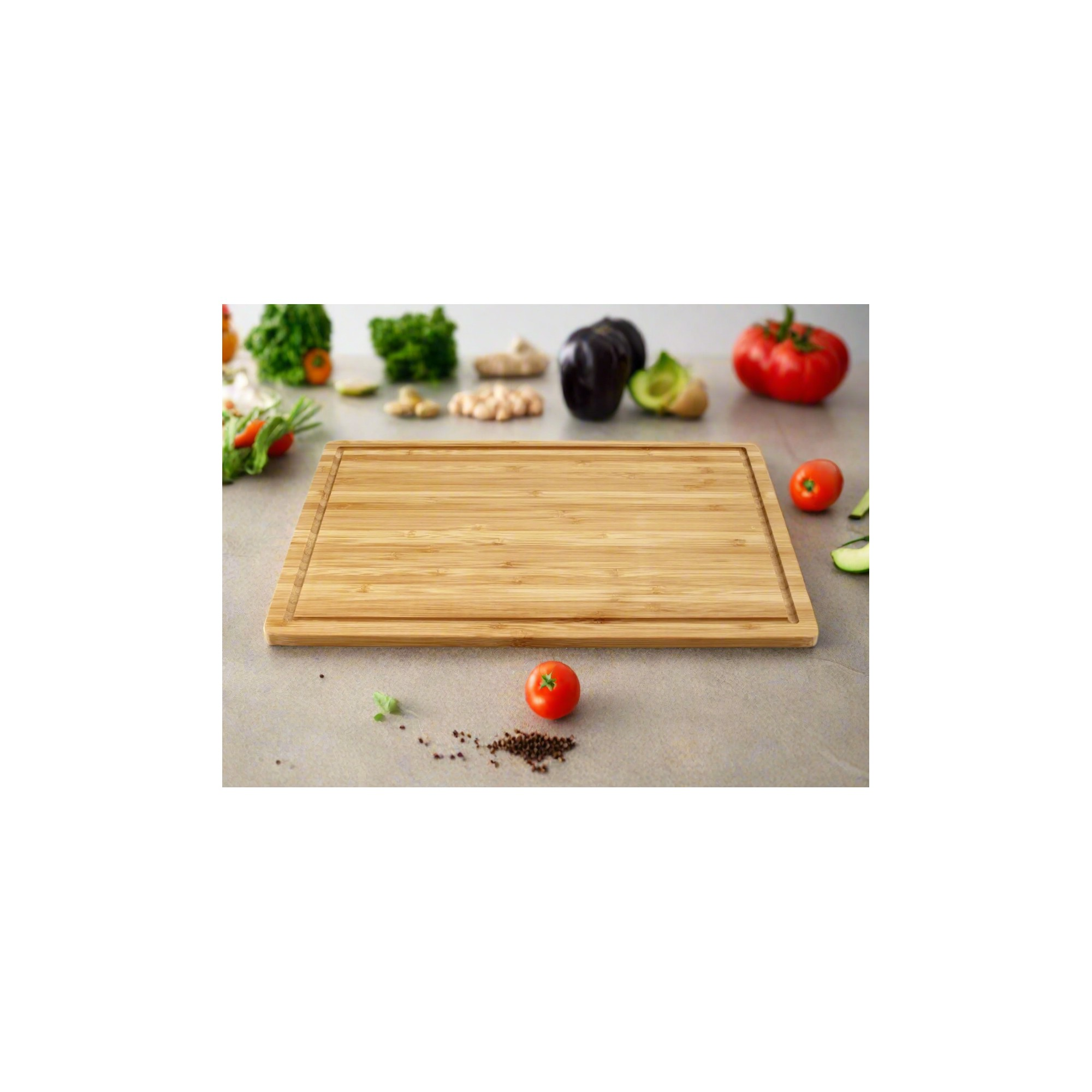 Bamboo Wood Cutting Board: Large – (17.75” x 11.8”) Durable, Eco-Friendly Chopping Board-2