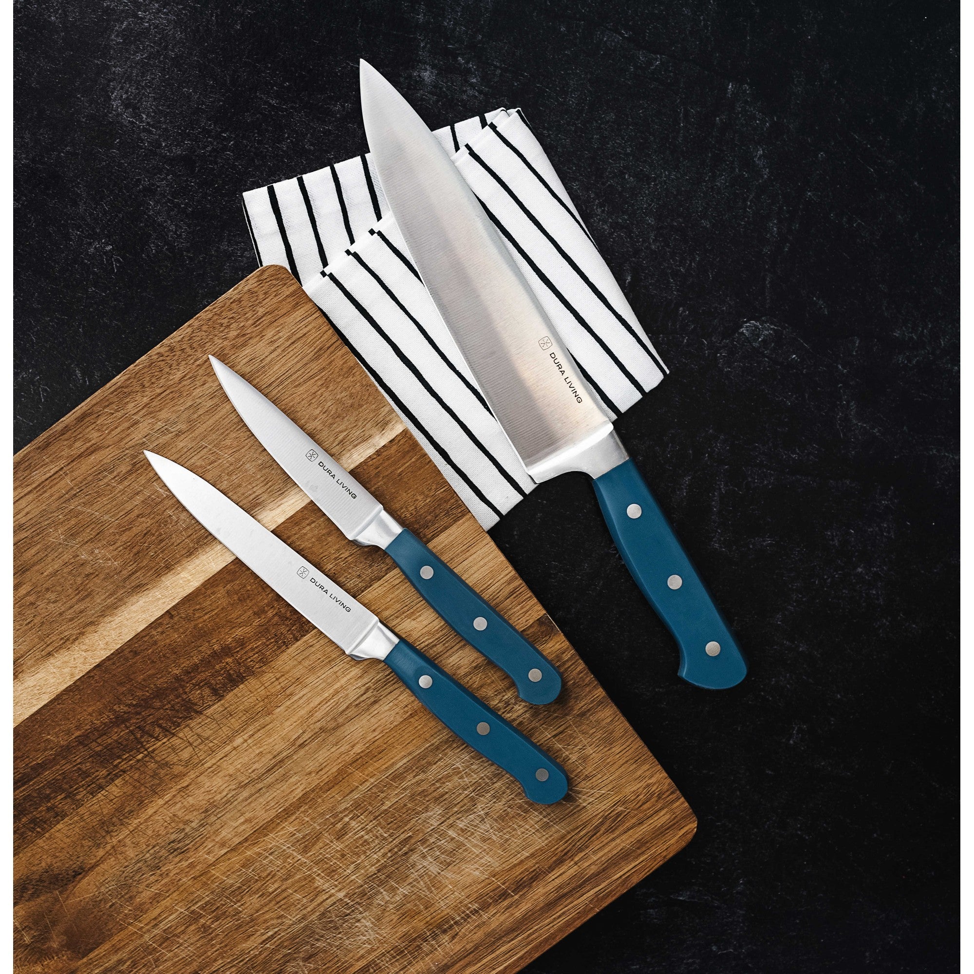 Superior 3-Piece Kitchen Knife Set- Royal Blue-1